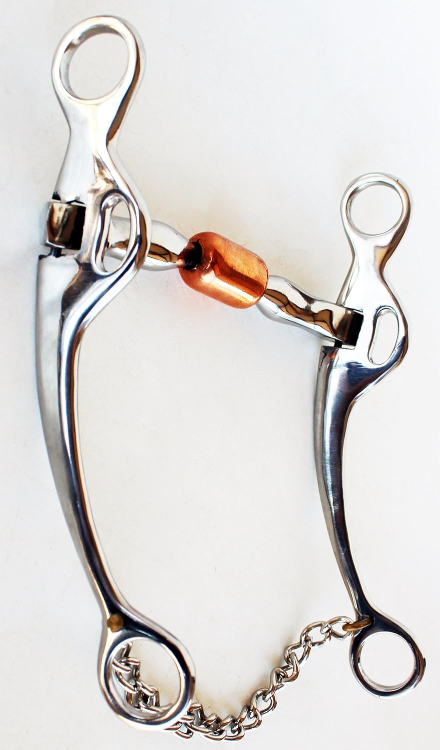CHALLENGER Horse Stainless Steel Western 53/4 Jointed Snaffle Bit Copper Roller 35616D Sports