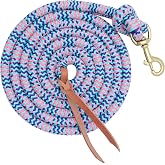 Weaver Equine 10' Horse Cowboy Lead Rope with Brass Snap | Cowboy Rope, Brass-Plated Snap, Comfortable Grip, Reliable Control and Daily Horse Handling