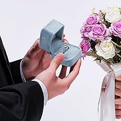 Giftop Velvet Single Ring Box Case Holder for
