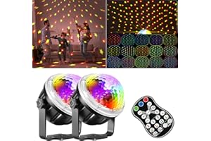 FINDISCO 2Pack Disco Ball Party Strobe Lights, Star Light for Room Bedroom Decor, Christmas Halloween DJ Karaoke Bar Pub Events Decor, Stage Lights, Night Lamp, Present for Christmas and Birthday