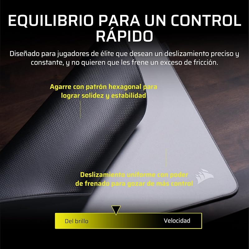 Tapete Grande de Rato para Jogos MM Pro Control – Cinzento