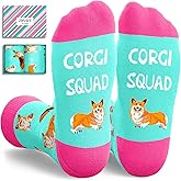 Zmart Women Men Dog Lover Gifts - Funny Socks for Corgi Pug Shepherd Husky Dog Mom Dad