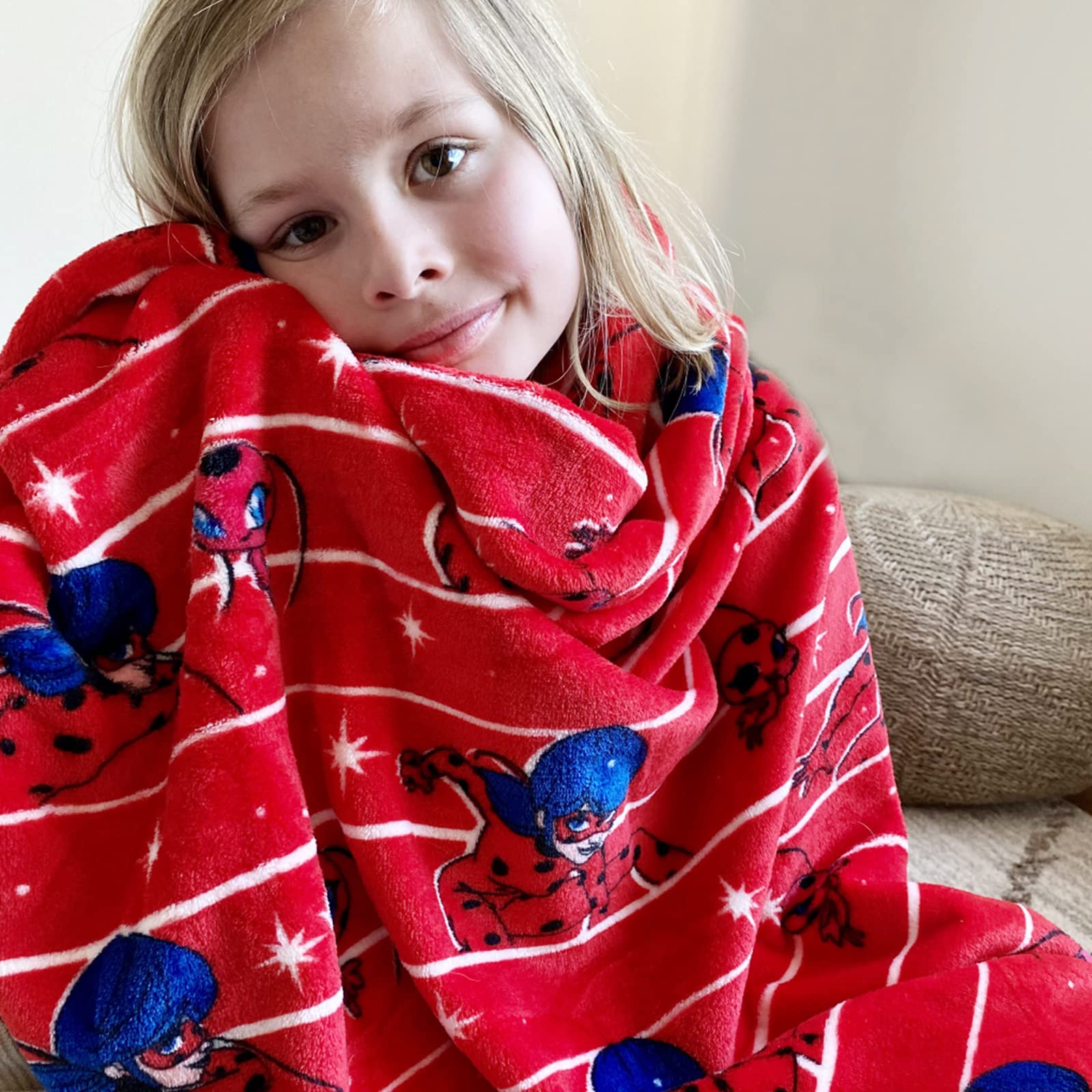 ZonLi Flannel Fleece Throw Blanket Twin Size 60" x