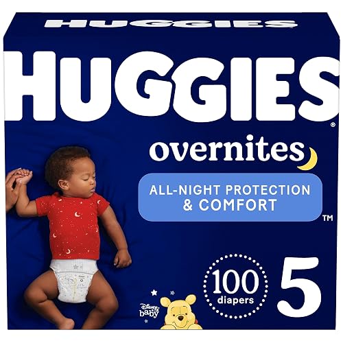 Huggies Overnites Nighttime Baby Diapers, Size 5, 100 Ct
