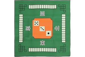 GANAZONO Mahjong Sets Mahjong Mat Anti Slip and Noise Reduction Table Cover for Mahjon Gow Poker Dominos Poker Games Green Green Decor