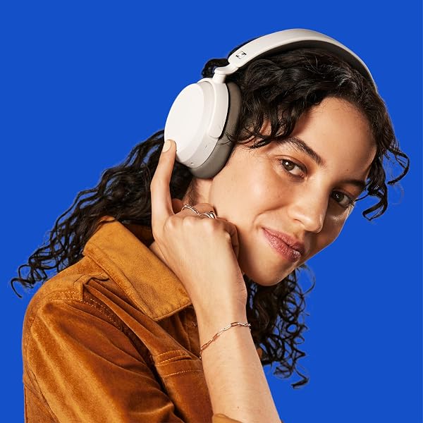 SENNHEISER ACCENTUM PLUS WIRELESS BLUETOOTH HEADPHONES NOISE CANCELLING – QUICK-CHARGE FEATURE, 50-HR BATTERY PLAYTIME, ADAPTIVE HYBRID ANC, BLUETOOTH OVER EAR HEADPHONES FOR TRAVELING, SCHOOL, WHITE