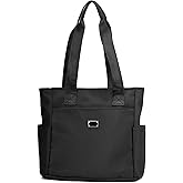 REDSINDA Women Tote Bag with Zipper Nylon Overnight Handbag Multiple Pockets Waterproof Shoulder Bag for Work Travel