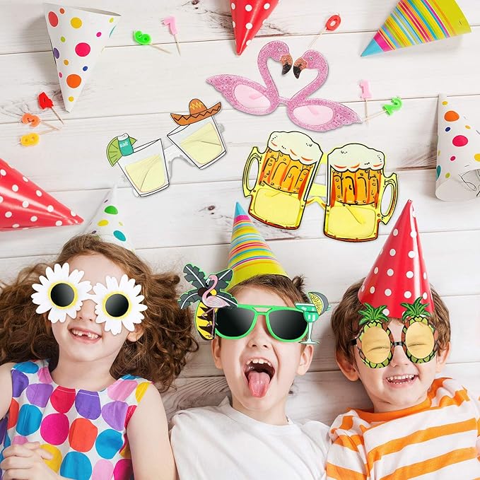 Gejoy 6 Paires Nouveaute Lunettes De Soleil De Fete Lunettes De