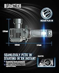 BEAMTECH 9006/HB4 Light Bulbs, G-XPower Chips