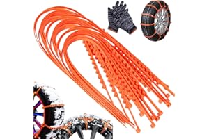 Zip Tie Snow Chains for Car Tires, Universal Reusable Anti-skid Nylon Tire Chains, Winter Emergency Snow Non-Slip Zip for Win