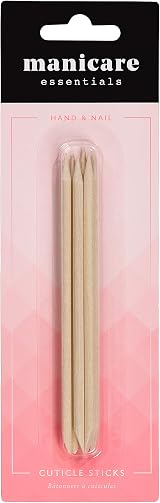 Manicare Cuticle Sticks 6 Pack Wooden Orange Dual Ended Pusher Cleaner view 2