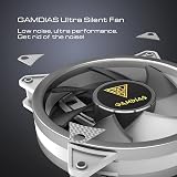 GAMDIAS AEOLUS M2 120mm ARGB PC Case Fan 4 Pack White Motherboard Sync Remote view 4