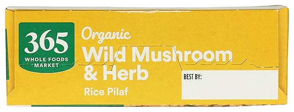 365 BY WHOLE FOODS MARKET, ORGANIC MUSHROOM AND HERB RICE PILAF, 6 OUNCE
