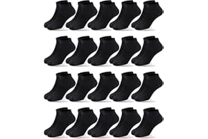 Duufin 20 Pairs Toddler Kids Ankle Socks Boys Girls 2-15 Years Old Low Cut Athletic Sock