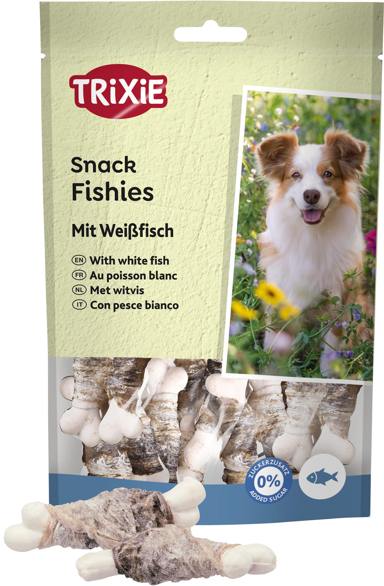 TRIXIE Dog Treats PREMIO Fishies Dog Snack – protein-rich fish snack, ideal for in between meals 100 g – 31599