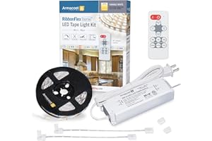 Armacost Lighting 421501 Ribbon Flex Home Tunable White LED Tape Light Kit with Remote, 16 ft