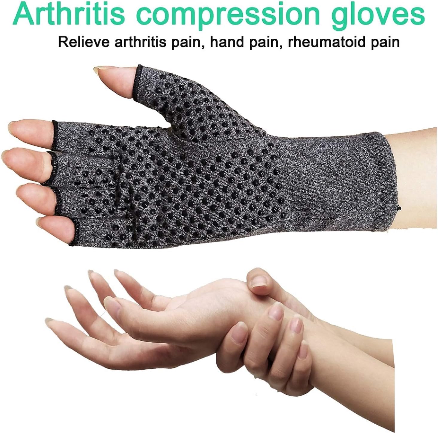 Arthritis Gloves Compression Glove for Arthritis for Women and Men-Ease Rheumatoid, Osteoarthritis Swelling ,Osteoarthritis,Muscle Tension and Computer Typing (1 Pair) (M): Health & Personal Care