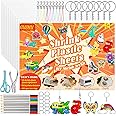 Gushu Shrinky Plastic Sheets Keychain Kit, 235Pcs Shrinky Art Kit Including 40 Pcs Shrink Plastic Sheets, Hole Punch, Pencils, Keychains, Scissors for Making Crafts and Keychains