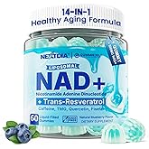 Liposomal Nad+ Supplement for Women, Men - Max Absorption Nad Gummies Plus Resveratrol, Fisetin, Quercetin, TMG, Caffeine, B12 for Aging Defense, Energy & DNA Repair, Skin, Brain, Antioxidant - 60Cts