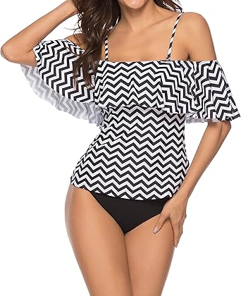 two piece off the shoulder swimsuit
