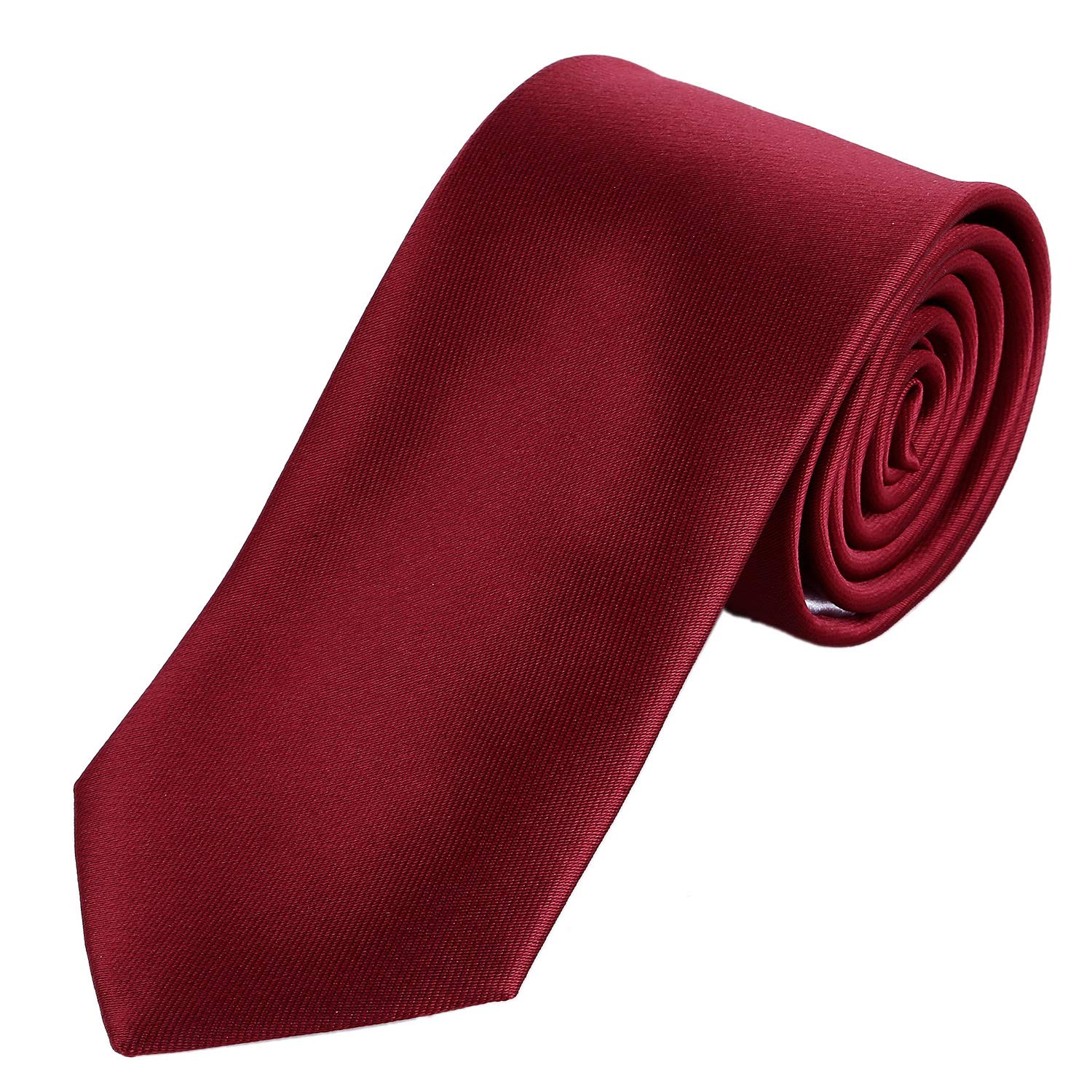 DonDon tie for men 7 cm classical handmade business tie dark red for the office or for festive events