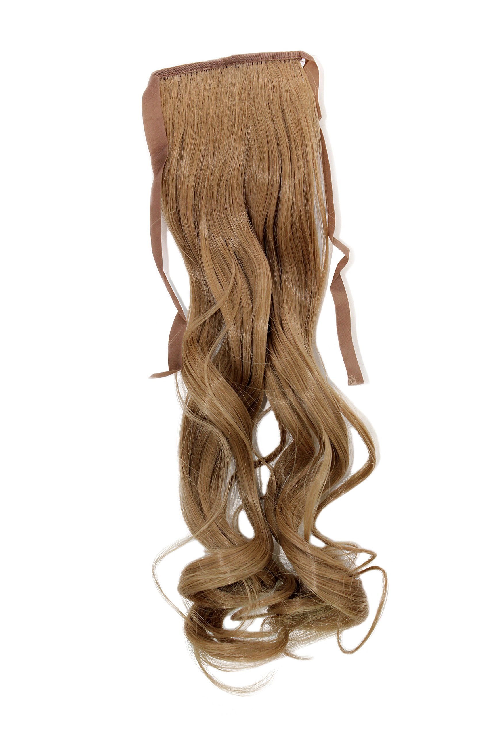 WIG ME UP - YZF-TC18-22 Hairpiece Pontail Pigtail extension slim light wavy comb and ribbon medium blond 18inch