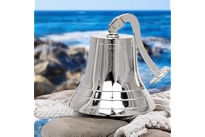 Nagina International Nautical Premium Polished Brass and Nickel Coated Door Functional Bells | Exclusive Pirate's Decor Gifts