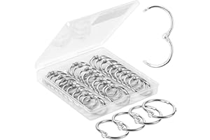 Mr. Pen- Loose Leaf Binder Ring, 40 Pack, Binder Rings 1 Inch, Metal Rings for Index Cards