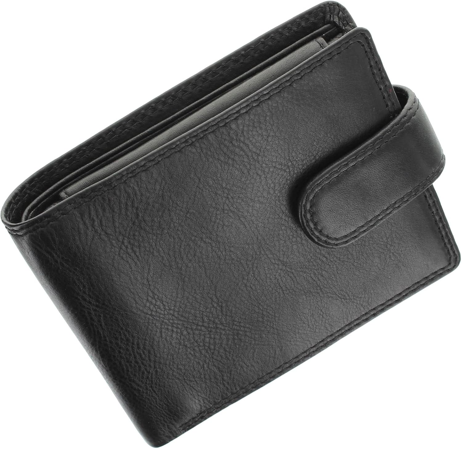 VISCONTI Heritage Collection Knightsbridge Leather Wallet with Tab Closure RFID Blocking HT10 Black, 11.5 cm x 9.5 cm x 2.5 cm - Image 5