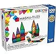 Magna-Tiles 100-Piece Clear Colors Set, The Original Magnetic Building Tiles For Creative Open-Ended Play, Educational Toys F