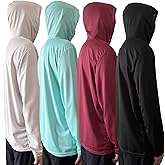 Men UPF 50+ Sun Protection Breathable T Shirt Long Sleeve Workout T-Shirts with Hood