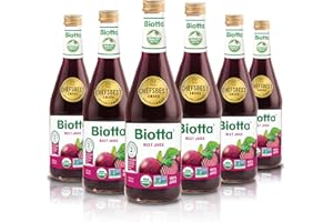 Biotta Organic Beet Juice - 100% Vegetable Juice for Energy, Immunity & Wellness - Excellent Source of Nutrients - All Natural, Non-GMO, Gluten-Free (16.9 Fl Oz, Pack of 6)