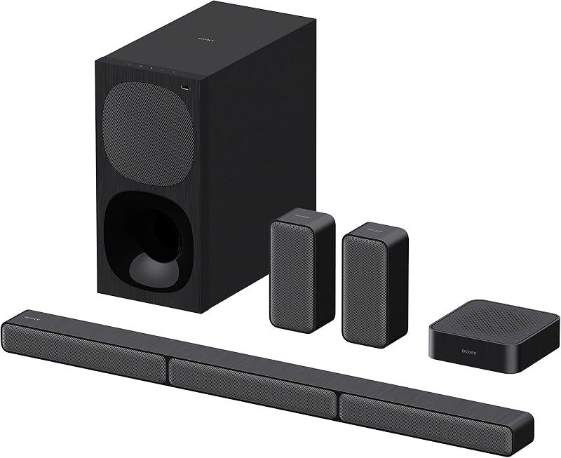 HT-S40R - Barra de Sonido 5.1 (Sistema de Cine en Casa, Altavoces Traseros Inalámbricos, 600 W, Dolby Digital, Bluetooth, Sonido Envolvente), Negro