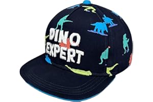GIFTS TREAT Boys Baseball Hat Toddler Trucker Hat Adjustable Snapback Sun Hat Baseball Cap for Toddler Kids Boys 1-8 Years(Print Dino,50cm)