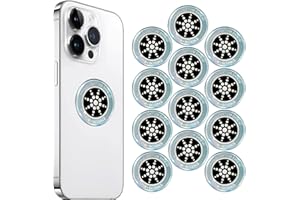 AFLUODN 12 Pieces Cell Phone Blocker Protection Neutralizers Stickers for Smart Phones Tablets Laptops Computer WiFi Priner TV Electronic Devices Silver