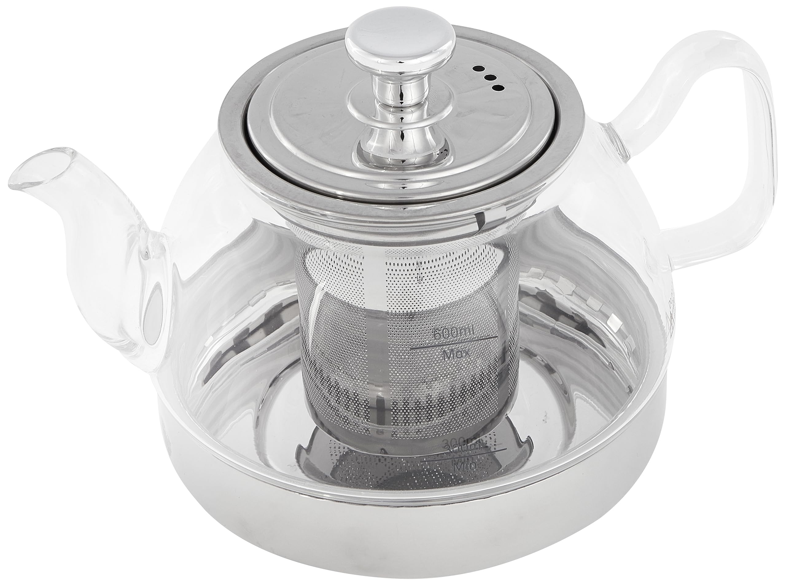 IBILI Induction Glass Teapot with Filter, Borosilicate, 0.8 Litres, Induction Safe