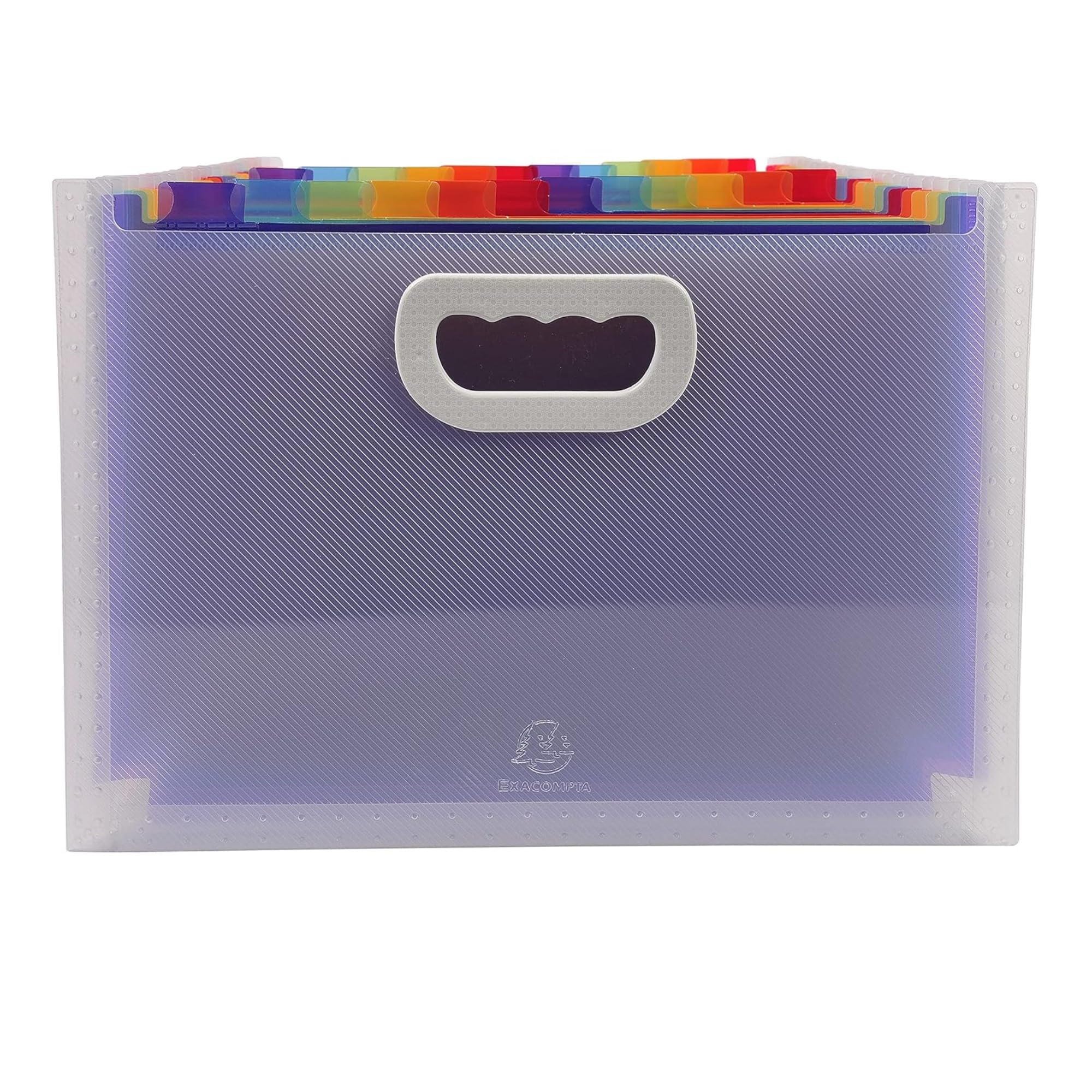 Exacompta - Ref 55198E - Crystal Multipart Expanding Case - 330 x 235 x 250mm in Size, Ideal for A4 Size Documents, 24 Tabbed Sections, Holds up to 800 Sheets