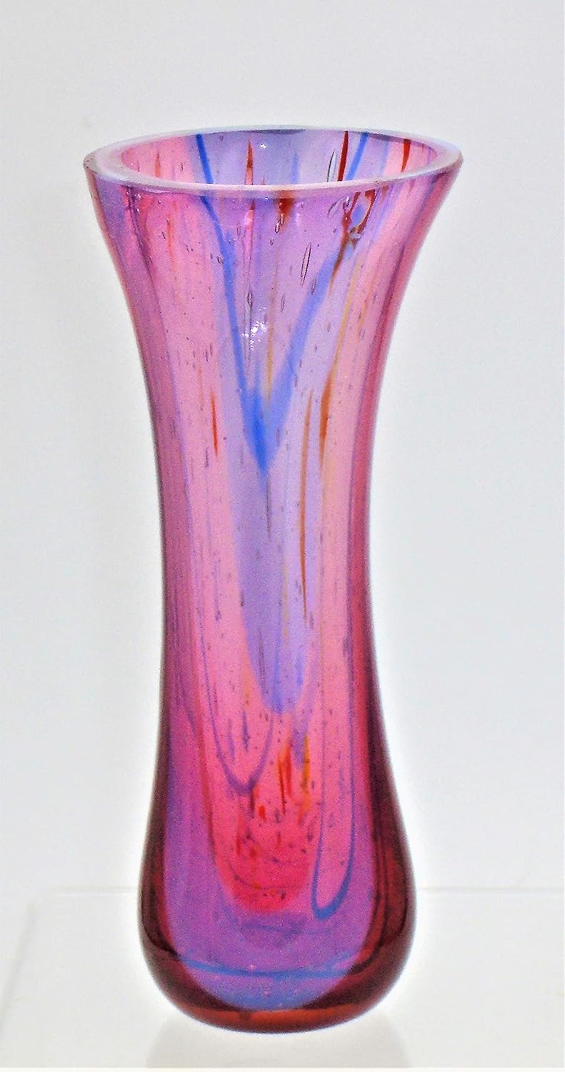 Amazon Com Decorative Tiny Vase Of Burnt Scarlet And Blue Tint
