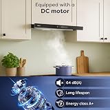 CIARRA CBCB6909A Telescopic Cooker Hood 60cm 600m3/h Ducted & Recirculation view 3