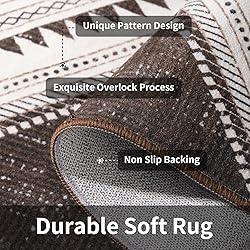 SERISSA Washable Runner Rug,2x6 Soft Non Slip Boho