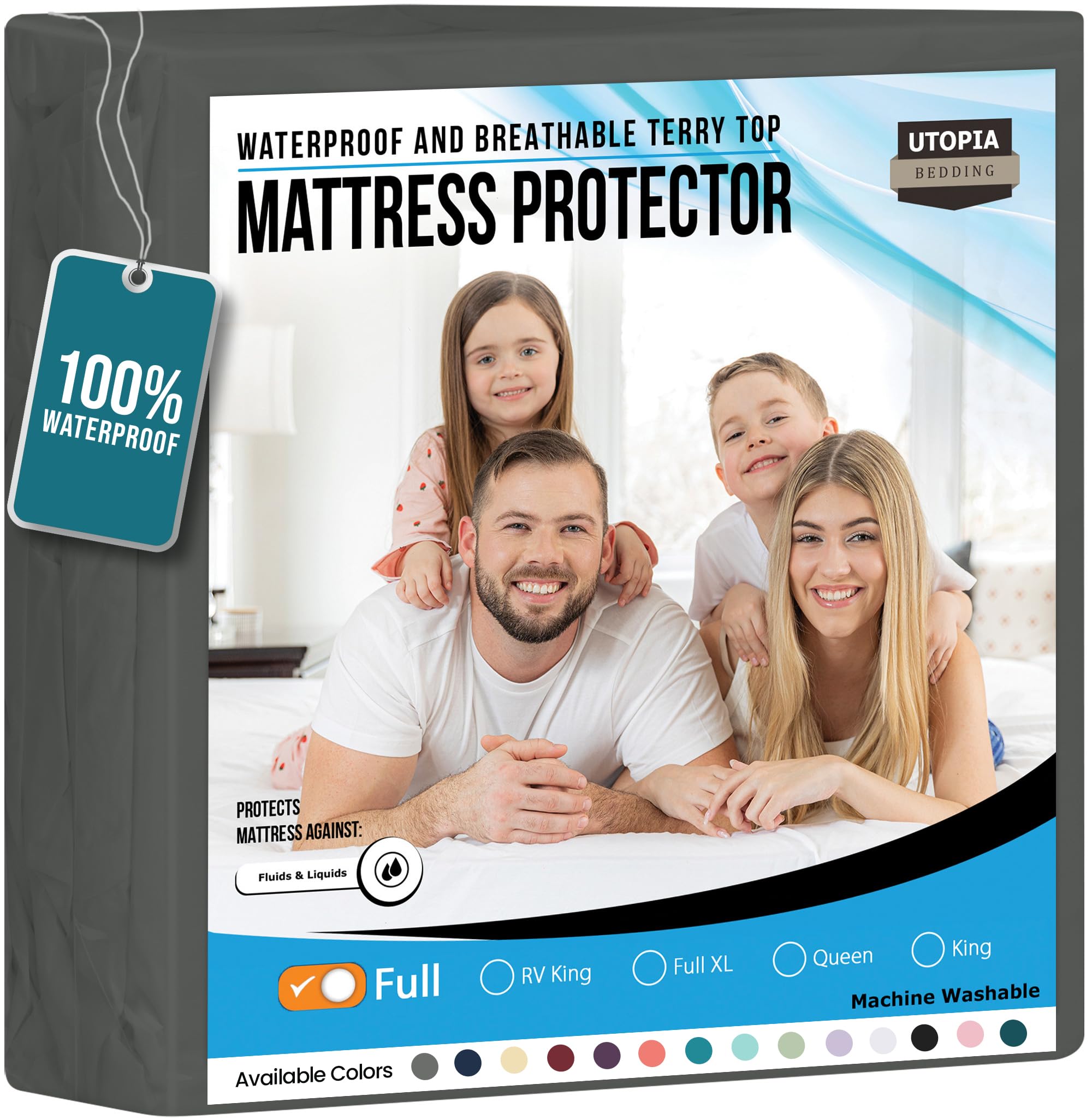 Utopia Bedding Waterproof Mattress Protector Full