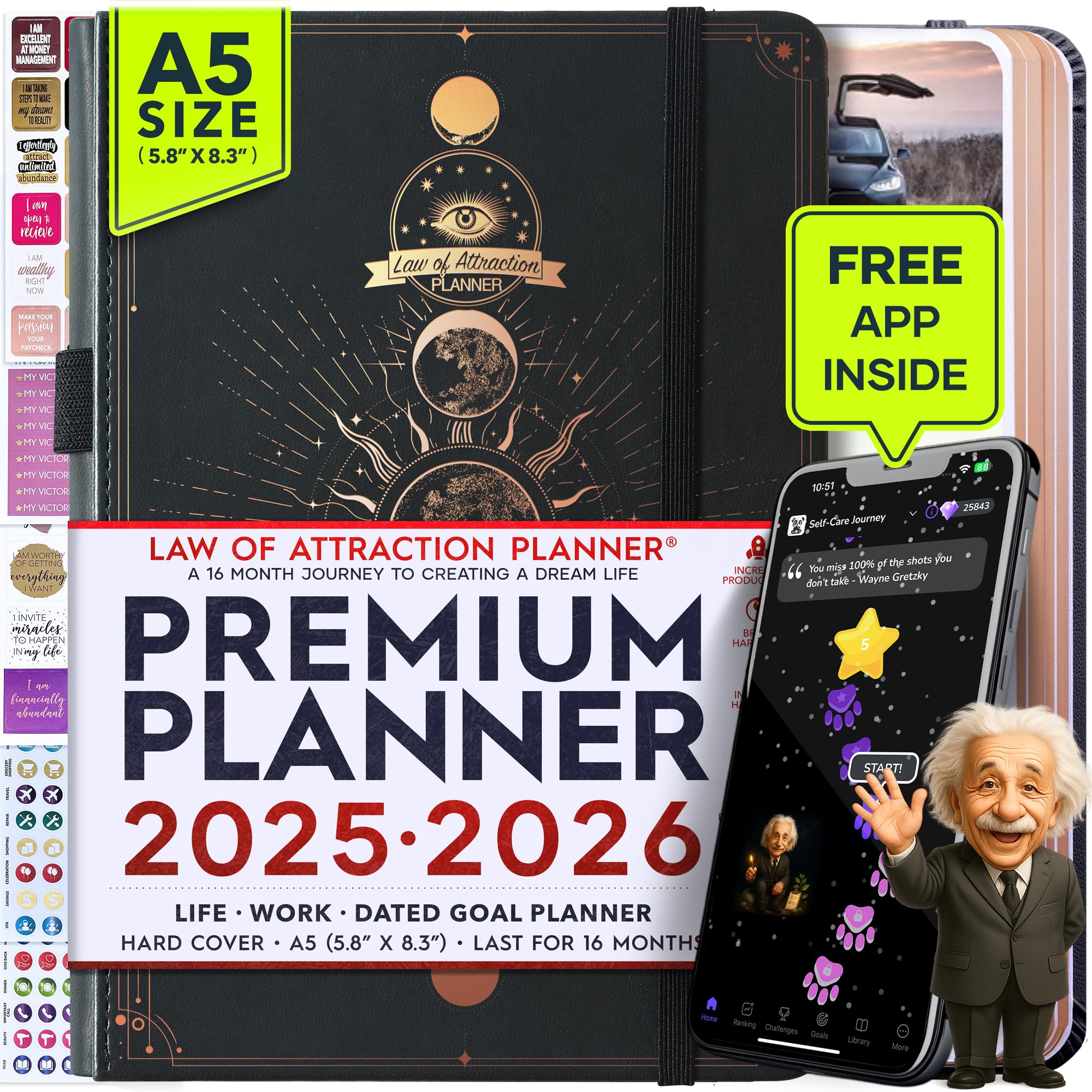 2025-2026 Planner Weekly and Monthly | 16-Month Life Planner to Increase Focus & Productivity | Reduce Overwhelm & Achieve Your Biggest Goals | Include Gift Box & Stickers | Sep 2025-Dec 2026 Image