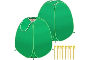 PHONCOO 2 Pack Plant Covers Freeze Protection, 28x28x33 Winter Shrub Frost Covers for Outdoor Plants, Warm Plant Protectors Tent for Protecting Fruit Tree Potted Plants and Shrub from Freezing Animals Eating