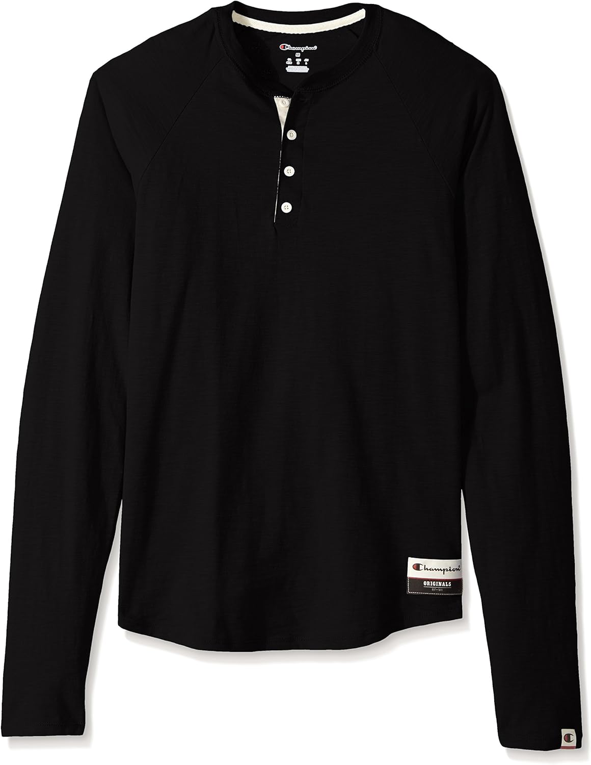 Champion Men's Authentic Originals Long Sleeve Henley at  Men’s Clothing store