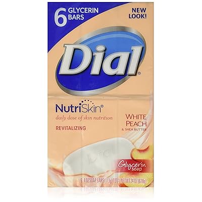 Dial NutriSkin White Peach and Shea Butter Bar Soap Dominican