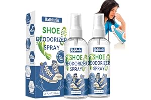 BALLDANLU Shoe Deodorizer Spray, 2 Pack Natural Deodorant Spray for Men and Women, Extra Strength Odor Eliminator for Feet, Shoes and Gym Bags, Natural Shoe Smell Remover Fights Odor and Stink（8 FL OZ）