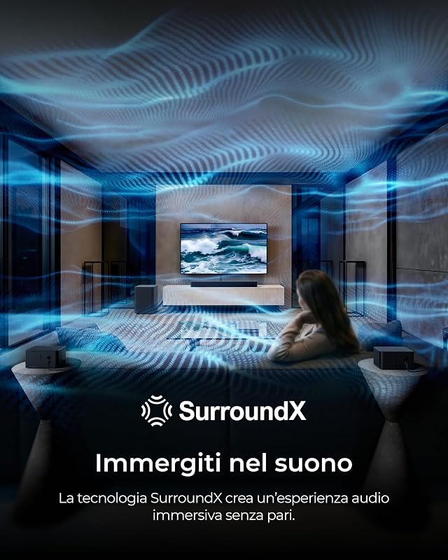 Sistema Surround 7.1 Wireless per TV con Dolby Atmos