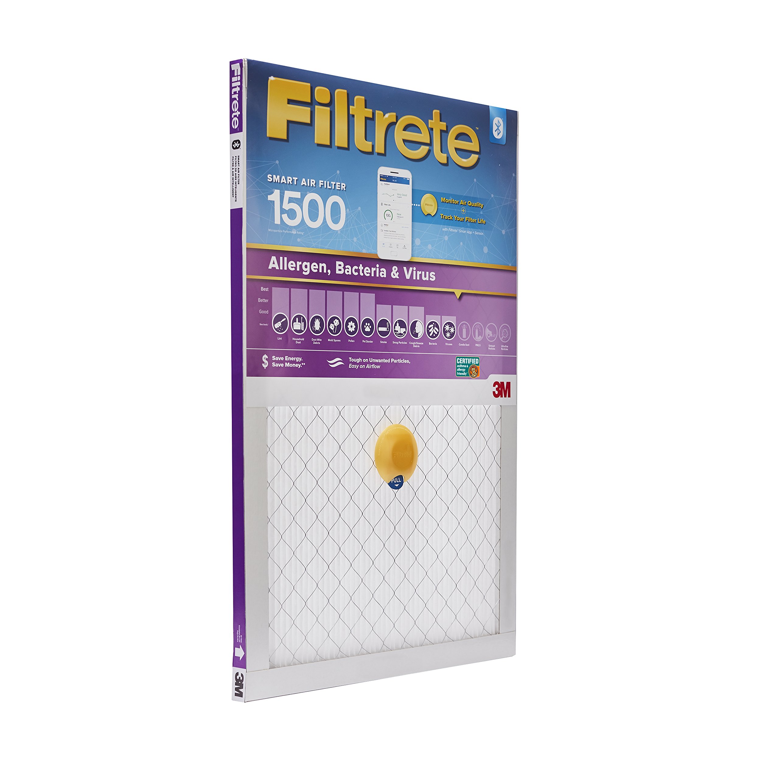 Filtrete Smart Filter 20 x 20 x 1 MPR 1500 Allergen, Bacteria Virus AC