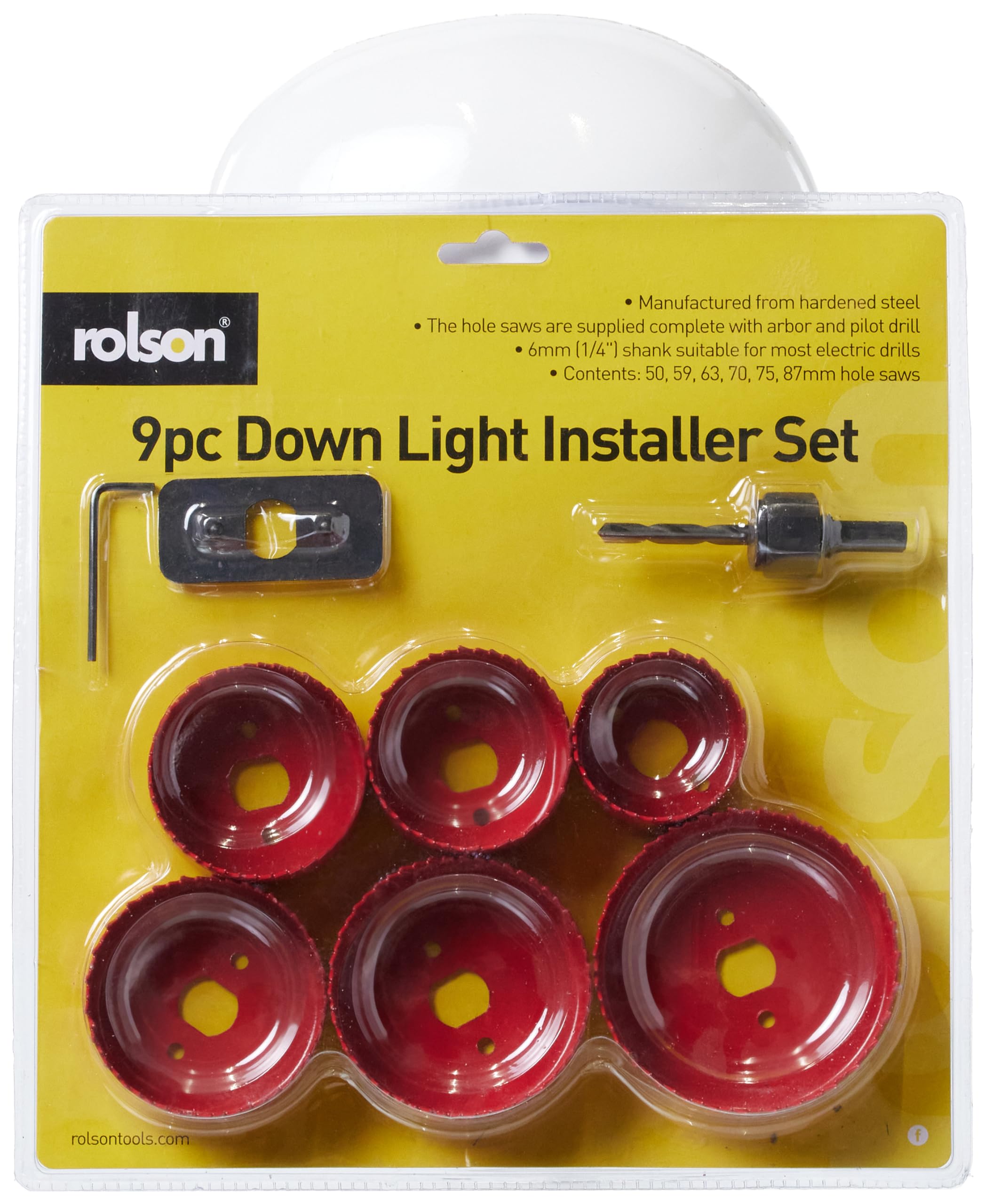 Rolson 58143 9 pc Down Light Installers Set