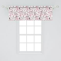 Ambesonne Paris Window Valance Pack of